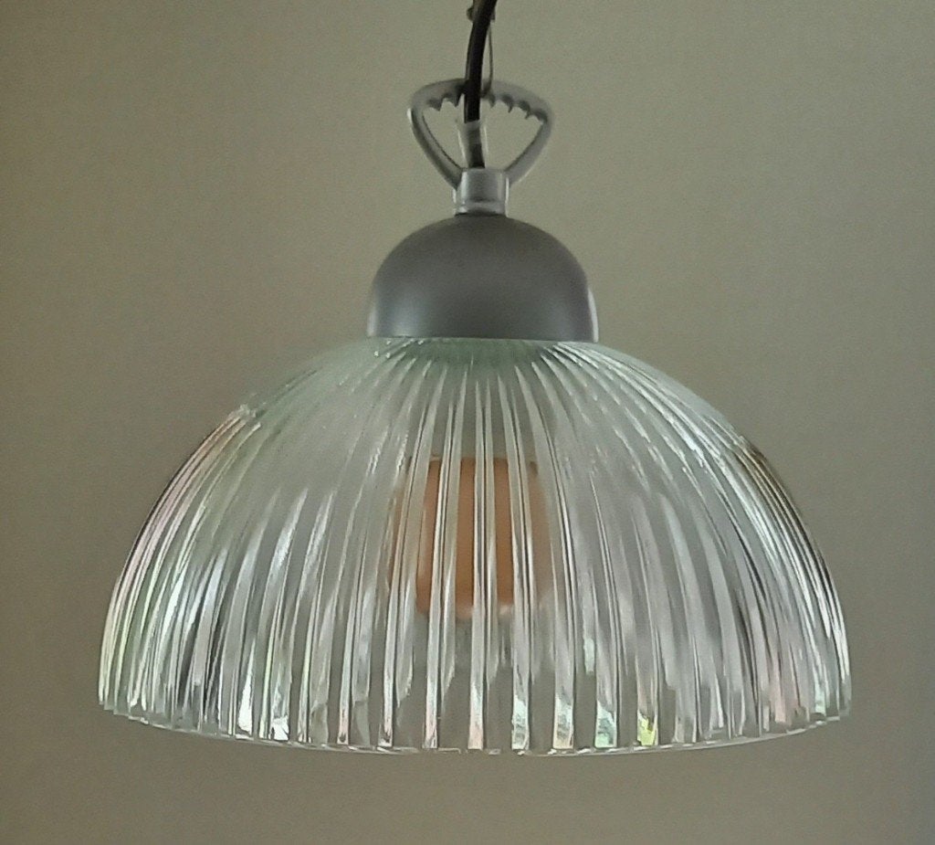 Vintage holophane hanglamp, Ophalen of Verzenden