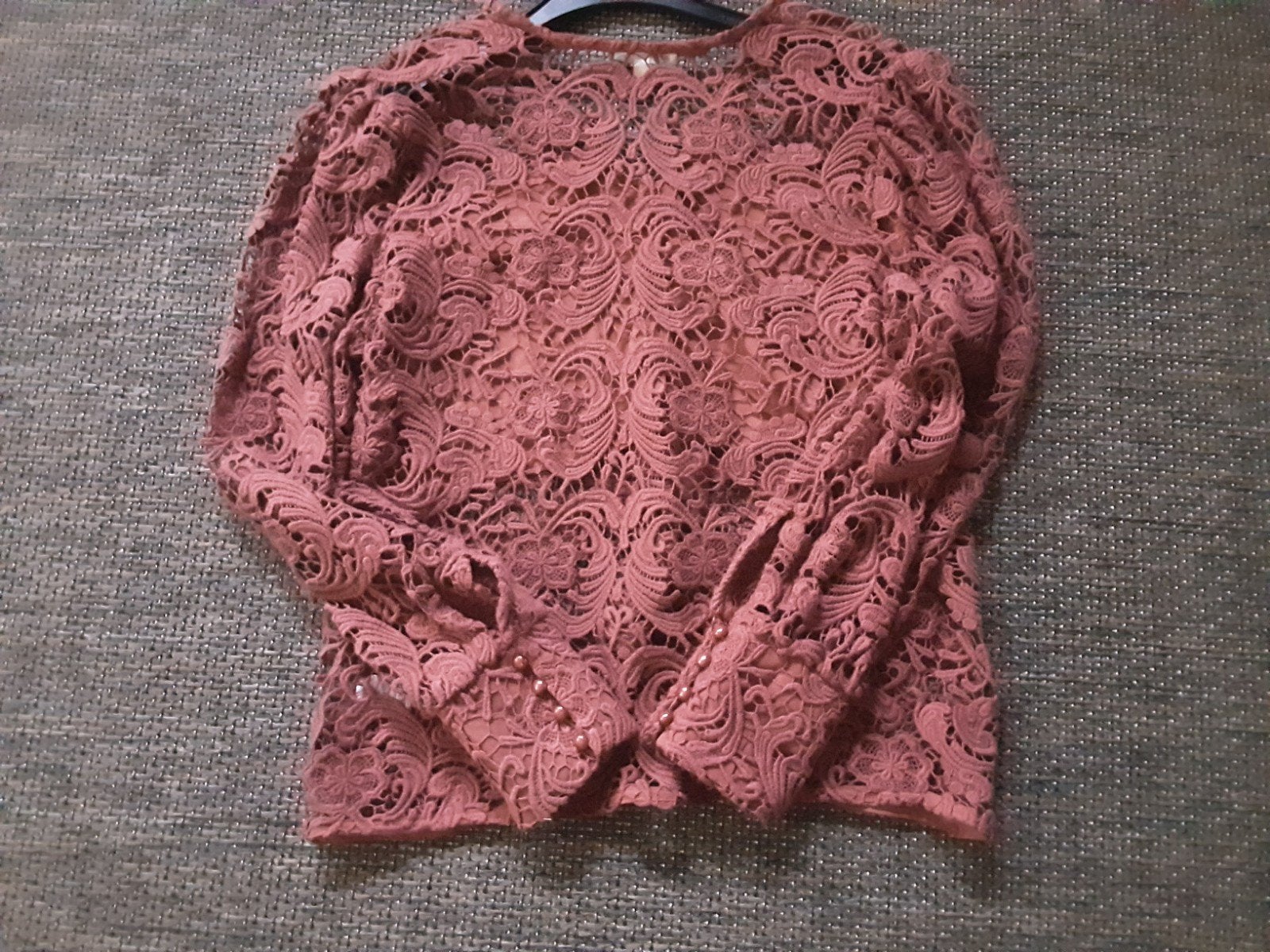 prachtige kanten blouse, Maat 38/40 (M), Ophalen of Verzenden, Zo goed als nieuw, Lange mouw