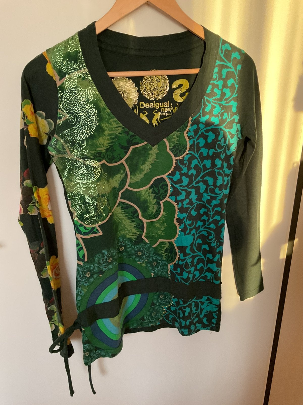 Desigual shirt katoen maat 38, Ophalen of Verzenden, Zo goed als nieuw, Maat 36 (S), Lange mouw