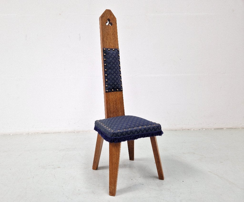 Eiken Stoeltje | Brutalist | Arts and Crafts, Antiek en Kunst, Ophalen of Verzenden