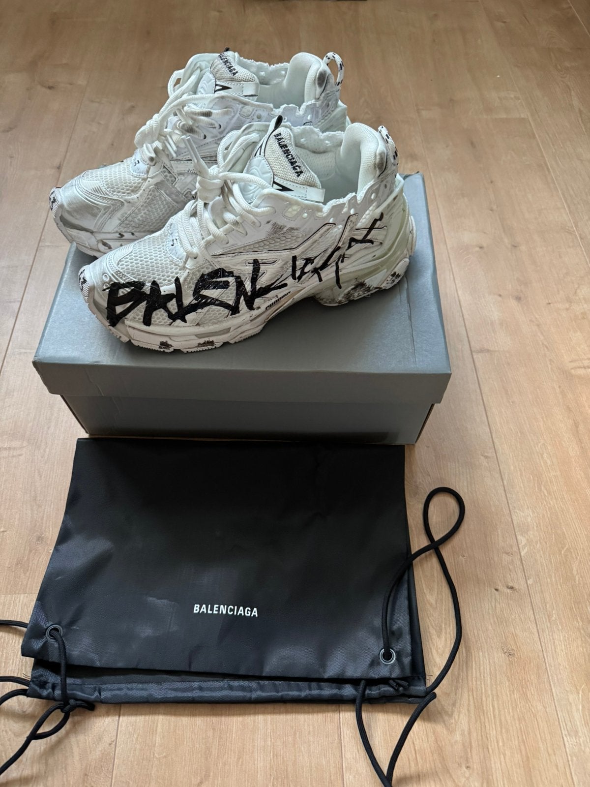 Balenciaga runner schoenen, Kleding | Heren, Ophalen of Verzenden, Zo goed als nieuw, Zwart