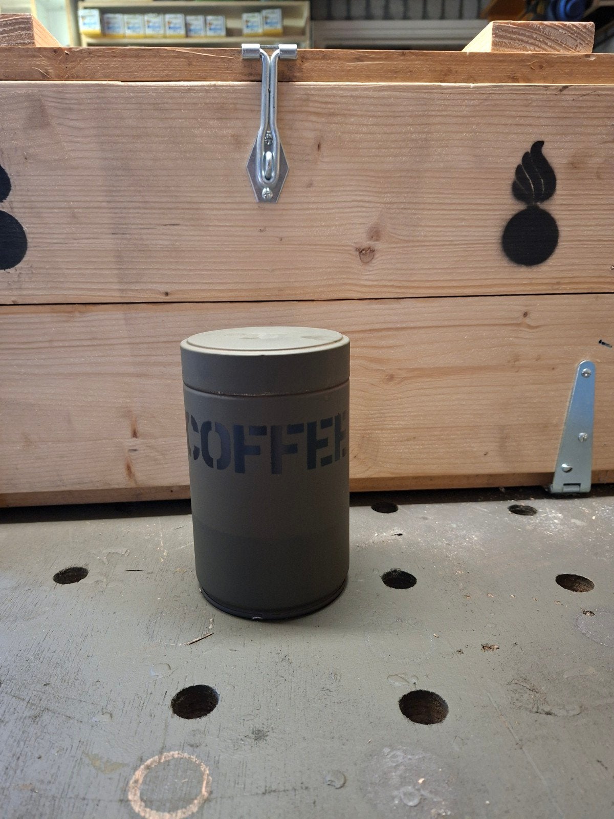 Repro Koffieblik - Vintage Stijl Opslag, Ophalen, Landmacht