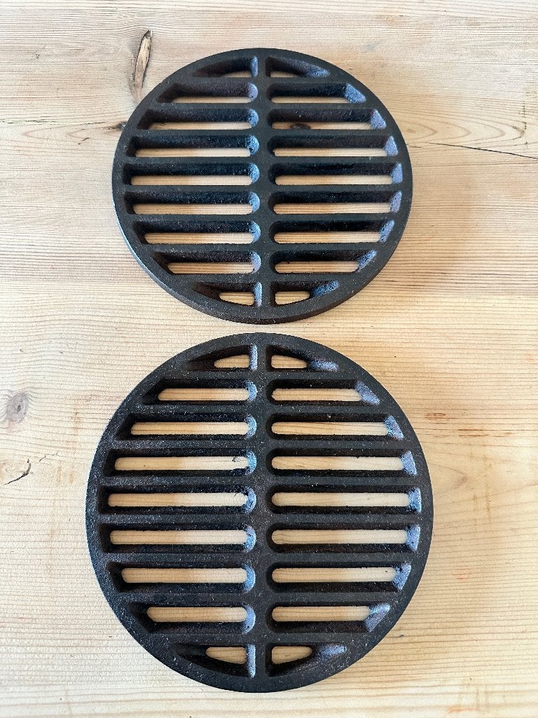 Gietijzeren grill platen 19,5cm, €15 per stuk, Ophalen of Verzenden, Zo goed als nieuw