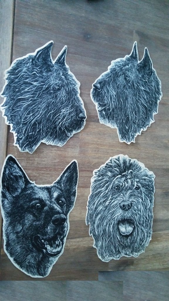 Herder honden hond vintage logo stickers sticker dieren, Ophalen of Verzenden, Zo goed als nieuw, Overige typen
