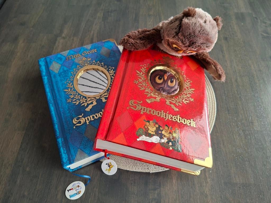 Set Mijn grote sprookjesboek volume 1 & 2 & handpop uil Ikea, Boeken, Sprookjes en Fabels, Ophalen of Verzenden, Zo goed als nieuw