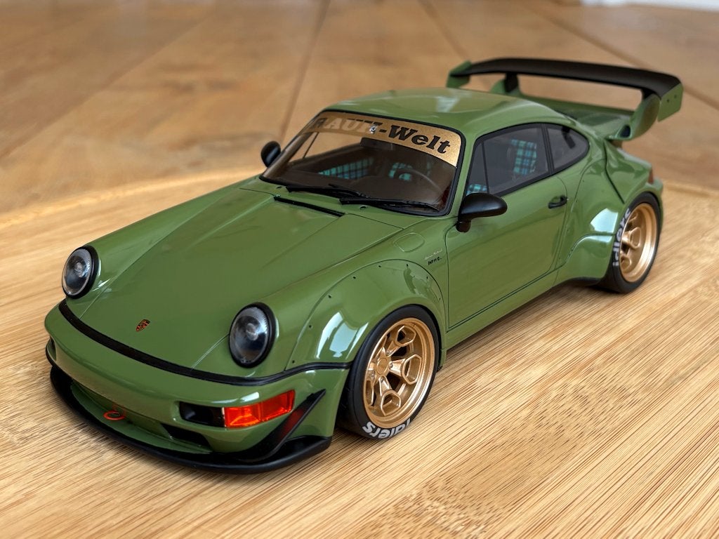 Porsche 911 964 RWB Atlanta groen 1:18 GT Spirit GT812 nieuw, Ophalen of Verzenden, Nieuw, Auto, Overige merken
