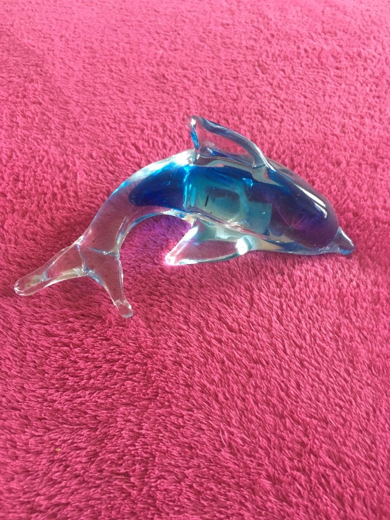 Glazen dolfijnen beeld, Ophalen of Verzenden, Nieuw, Glas