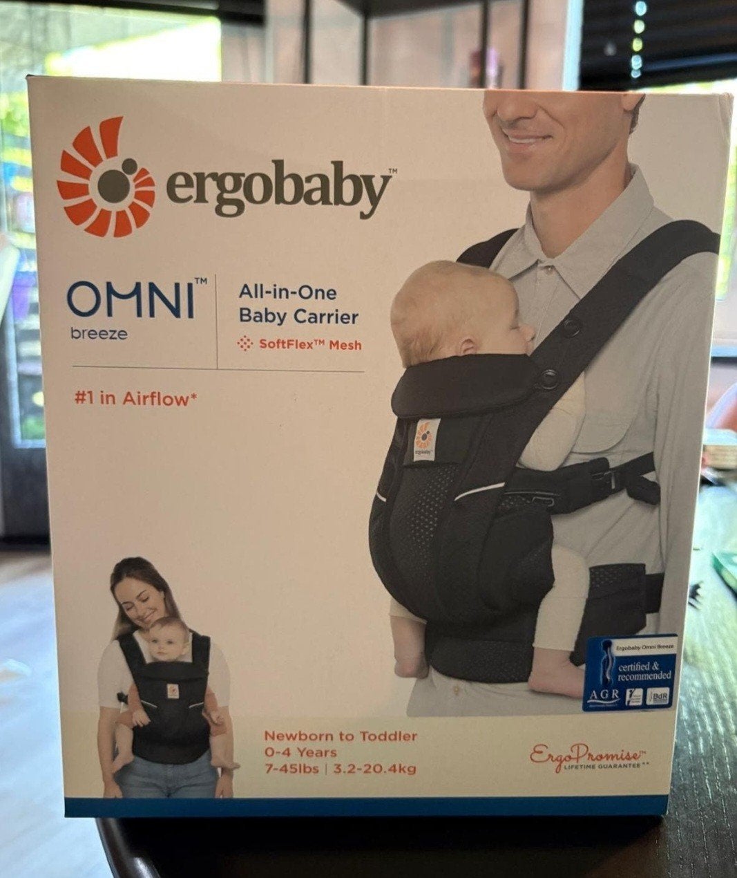 Ergobaby Omni Breeze Draagzak - z.g.a.n, Overige merken, Ophalen of Verzenden, Zo goed als nieuw, Buik, Rug of Zij