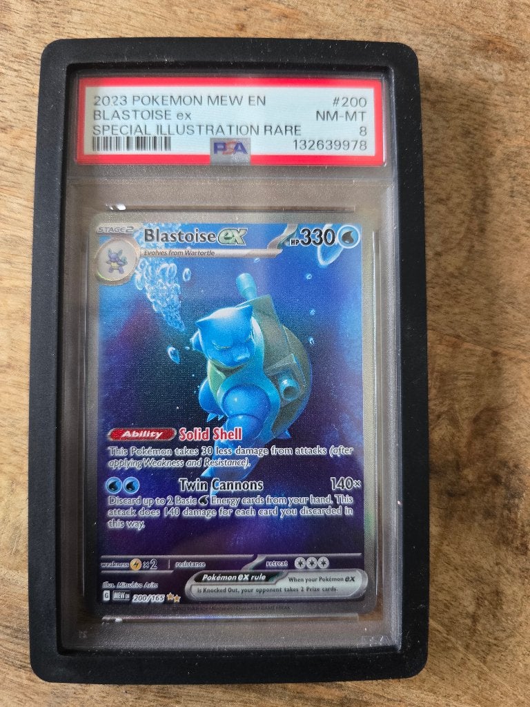 Blastoise 151 psa 8, Ophalen of Verzenden, Zo goed als nieuw, Losse kaart
