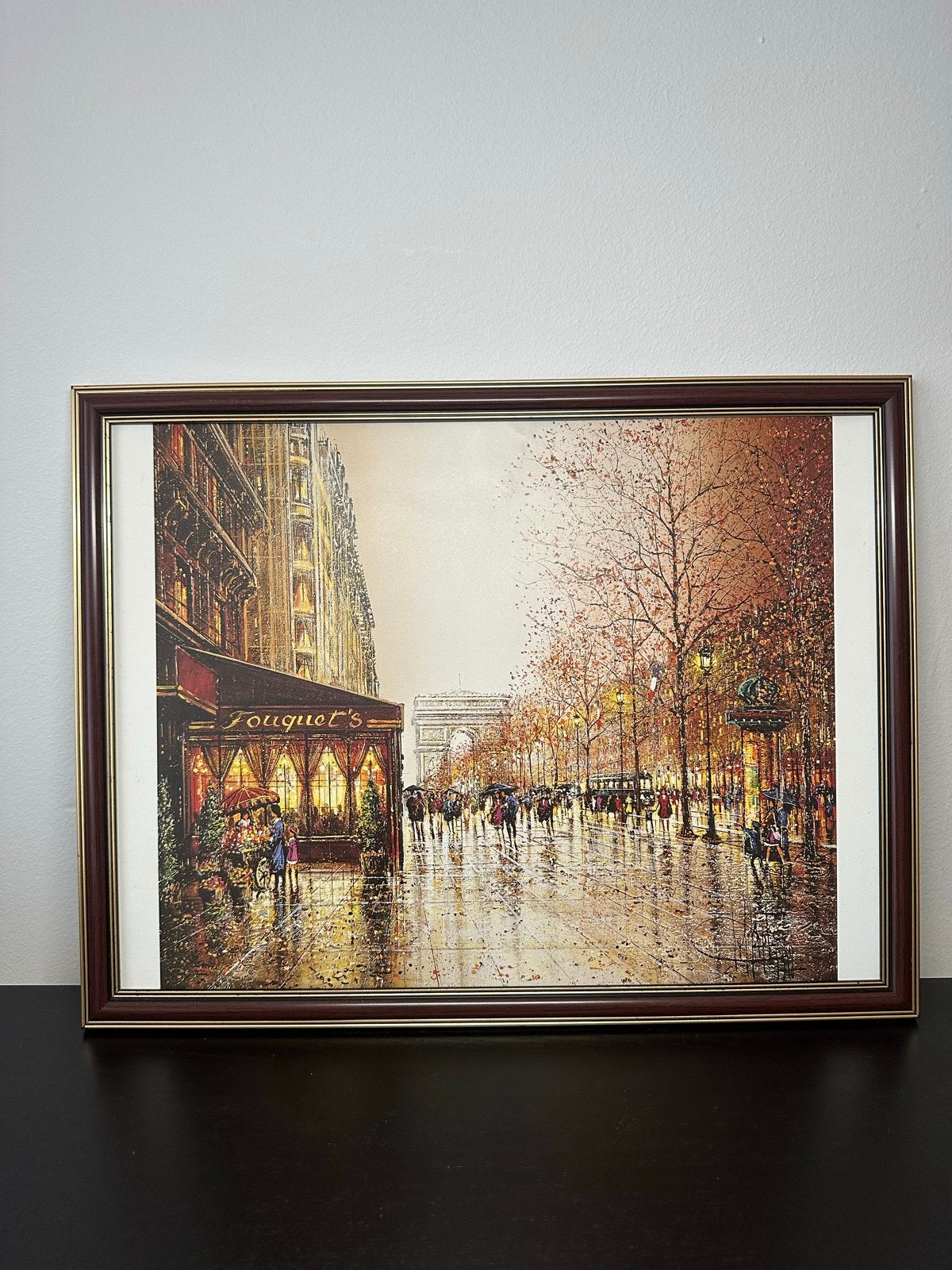 SCHILDERIJ - Lijst | Kunst | Parijs | Arc de Triomphe, Antiek en Kunst, Doek, Realistisch, Ophalen of Verzenden, Olieverf