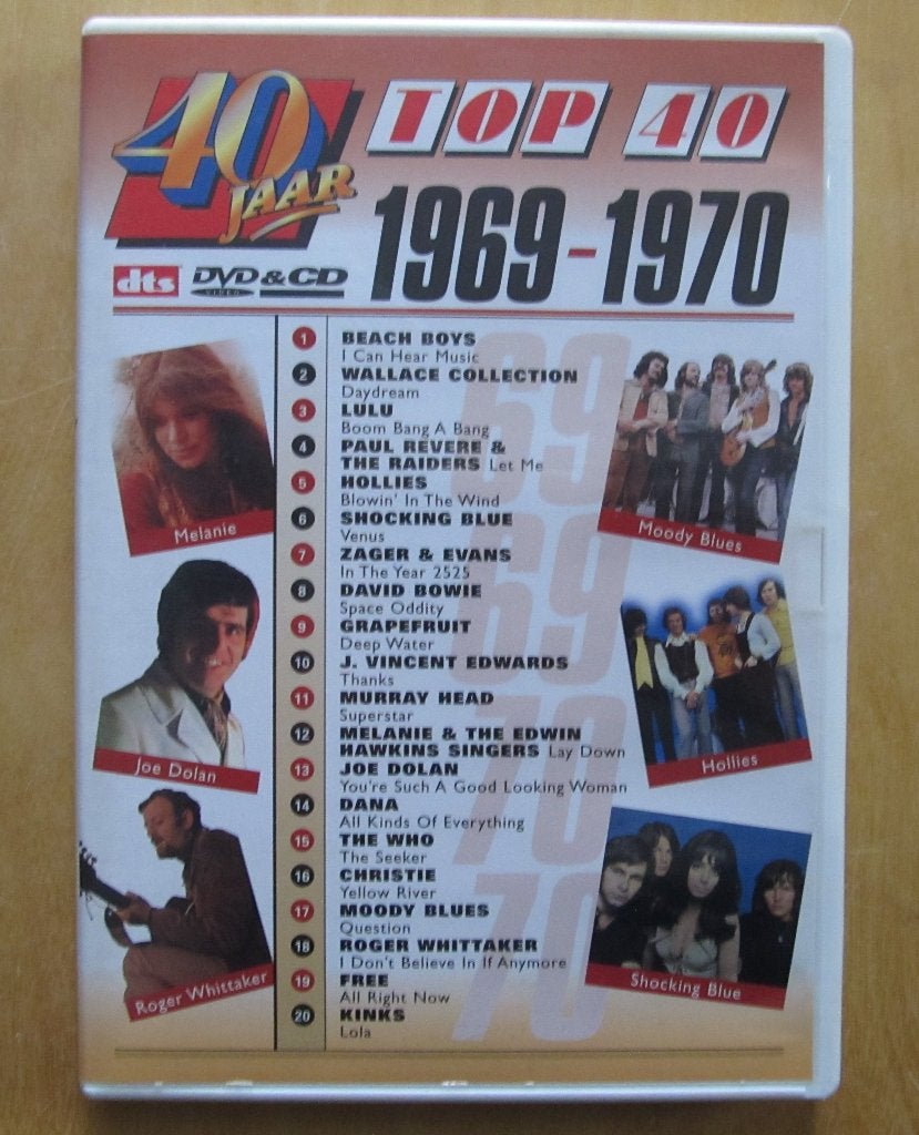 DVD & CD Top 40 1969-1970, Alle leeftijden, Ophalen of Verzenden, Zo goed als nieuw, Muziekvideo's