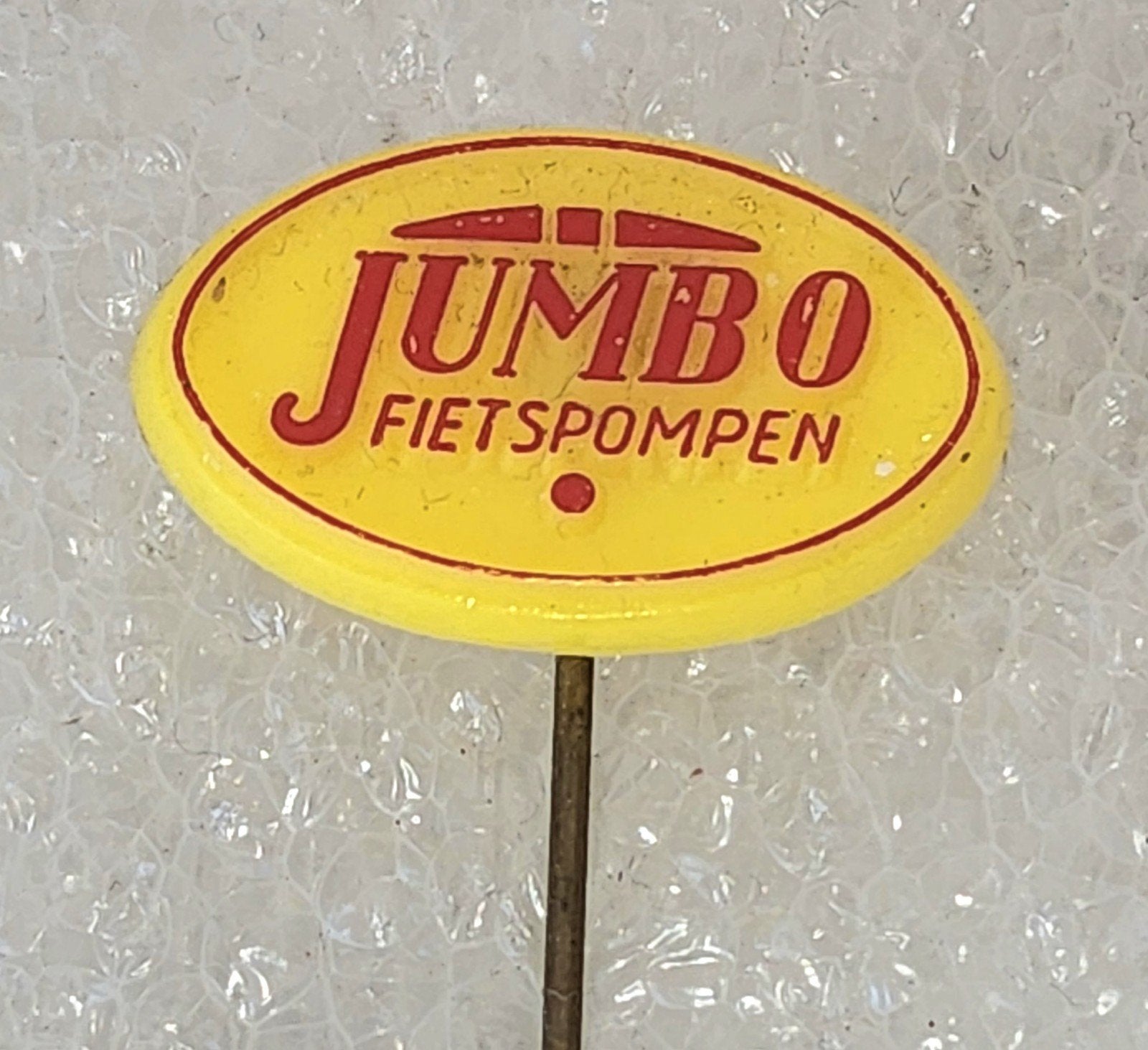 Vintage Jumbo Fietspompen Speldje, Verzamelen, Speldjes, Pins en Buttons, Ophalen of Verzenden, Gebruikt, Overige onderwerpen