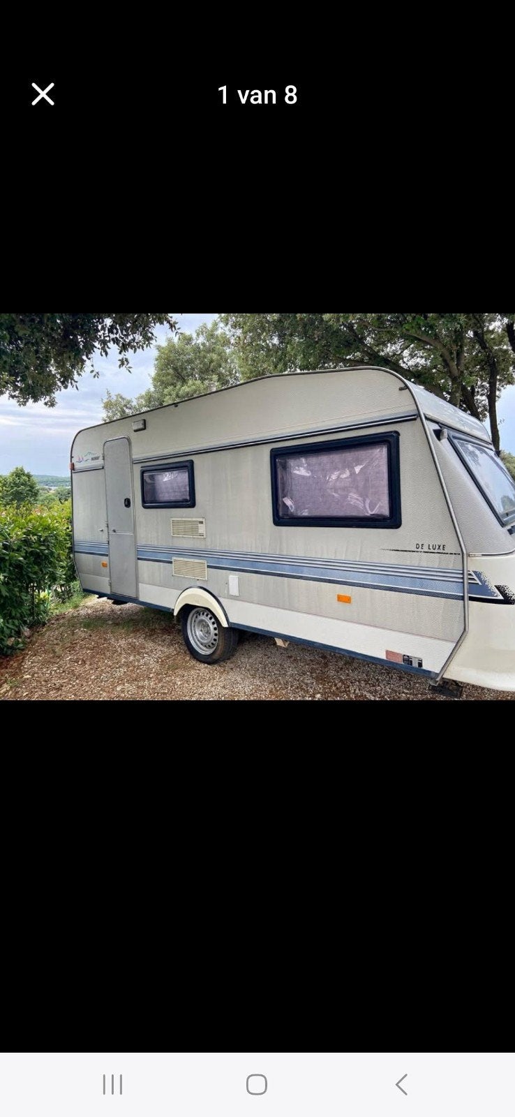 Hobby De Luxe Caravan uit 1995 met airco, gestald in Kroatië, Caravans en Kamperen, Caravans, Vast bed, Rondzit, Hobby, Particulier