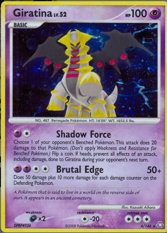 Pokemon kaart, giratina 4/146 holo, Ophalen of Verzenden, Zo goed als nieuw