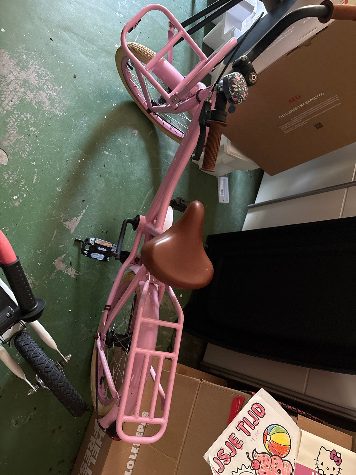 Roze meisjesfiets, Terugtraprem, Gebruikt, Ophalen of Verzenden, Handrem