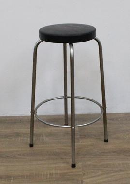 Vintage barkruk zwart, Ophalen, Hout