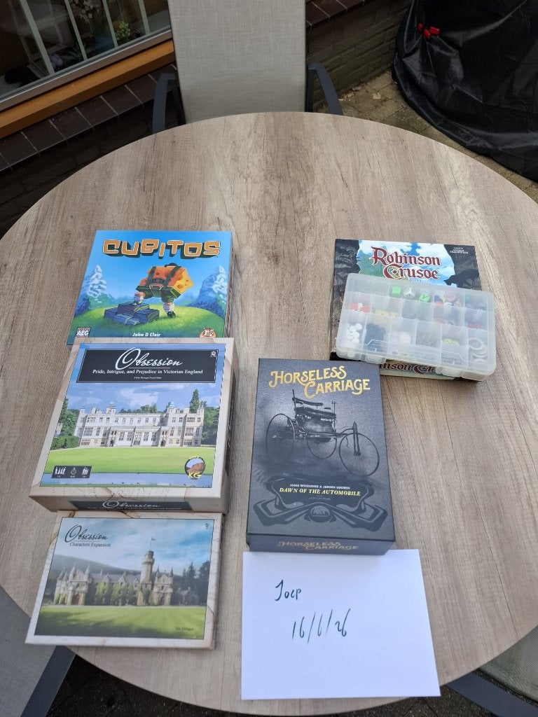 Diverse Bordspellen (Oa Obsession, Horseless Carriage), Vijf spelers of meer, Ophalen of Verzenden, Zo goed als nieuw