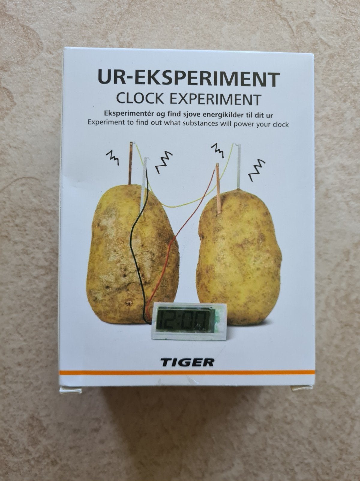 UR-EKSPERIMENT Clock Experiment - Aardappelklok, Ophalen of Verzenden, Nieuw, Elektronica, Met licht