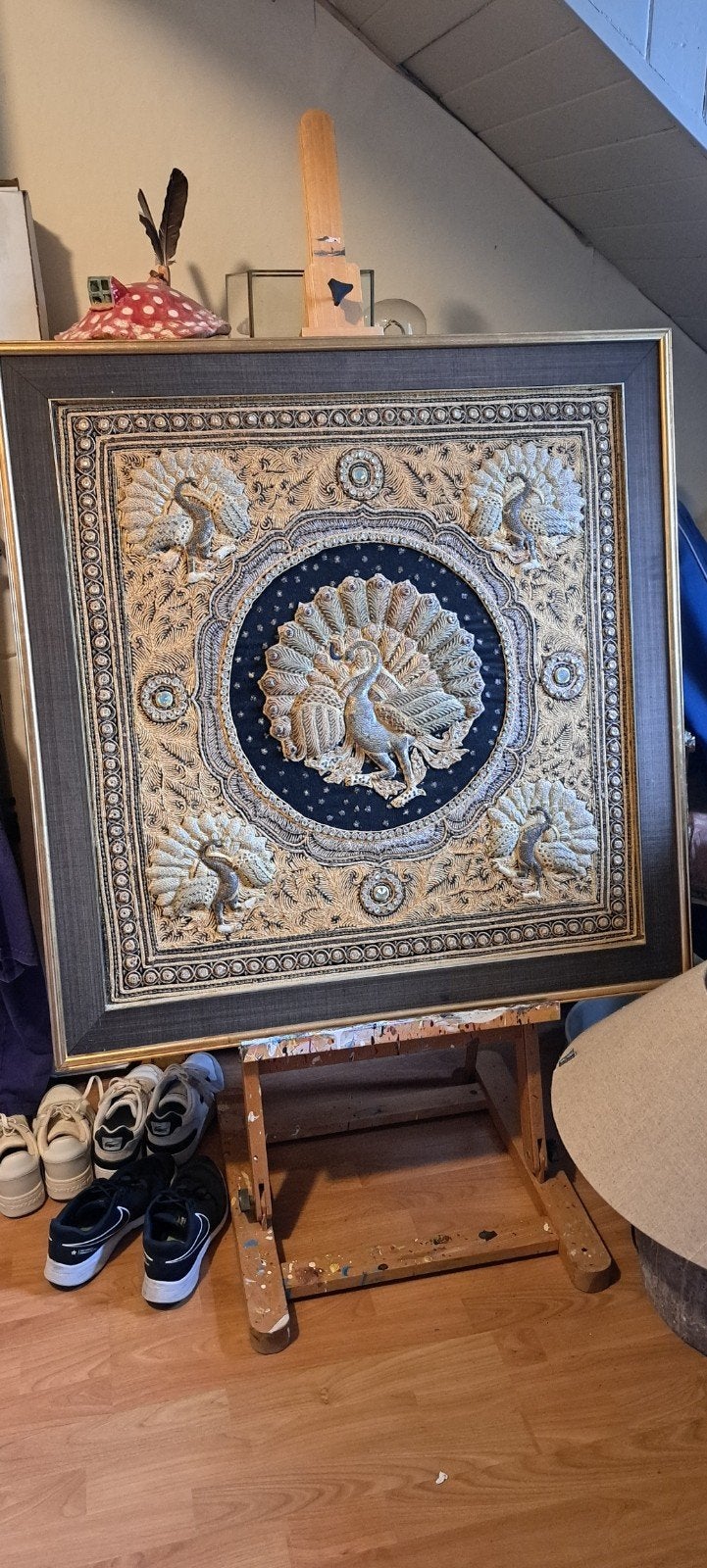 Prachtig handgemaakt pauw oosterse wanddecoratie, Ophalen
