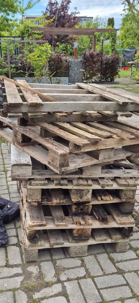 Gratis af te halen: Oude pallets voor openhaardhout, Ophalen, Gebruikt, Pallet