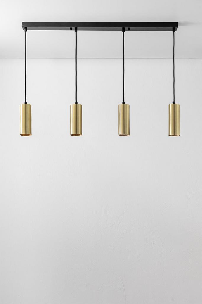 Nieuwe Sklum hanglamp met gietijzeren spots, Huis en Inrichting, Lampen | Hanglampen, Ophalen, Zo goed als nieuw, 75 cm of meer