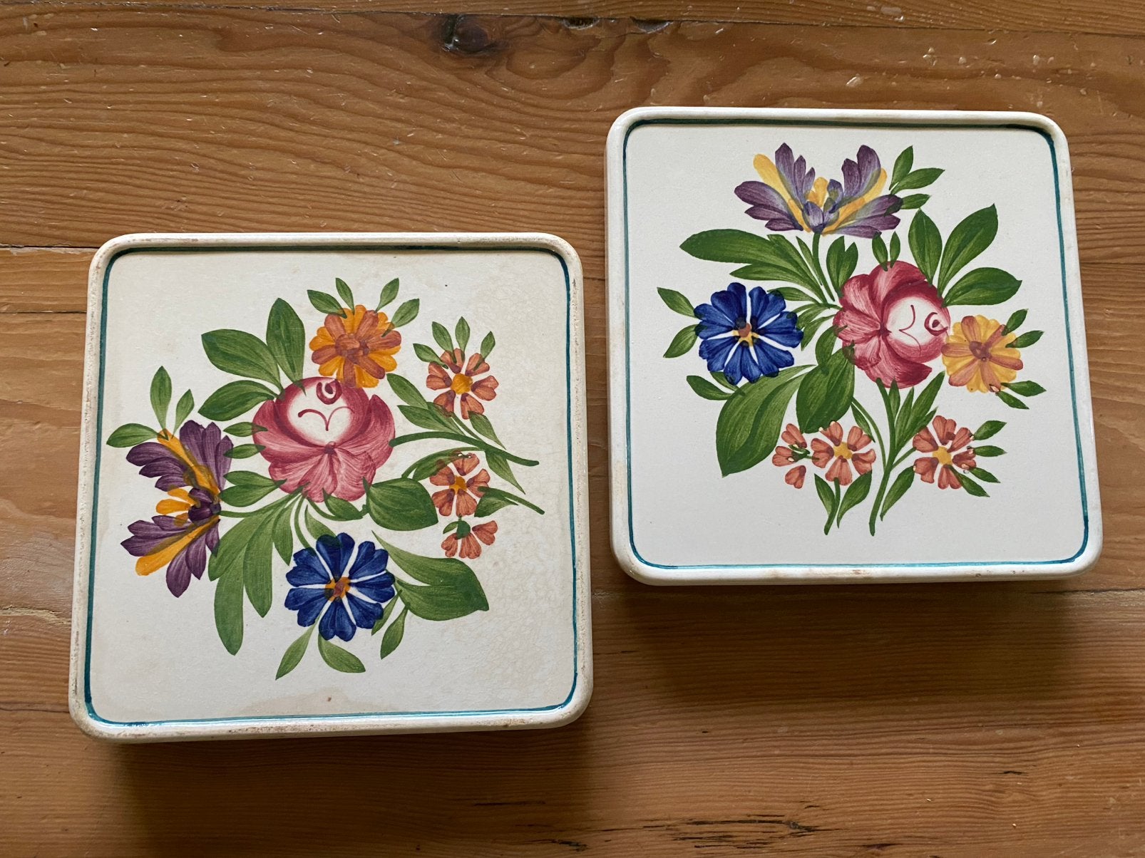 Rusticana keramieken onderzetters, Ophalen of Verzenden, Pannenonderzetter, Gebruikt, Steen/keramiek