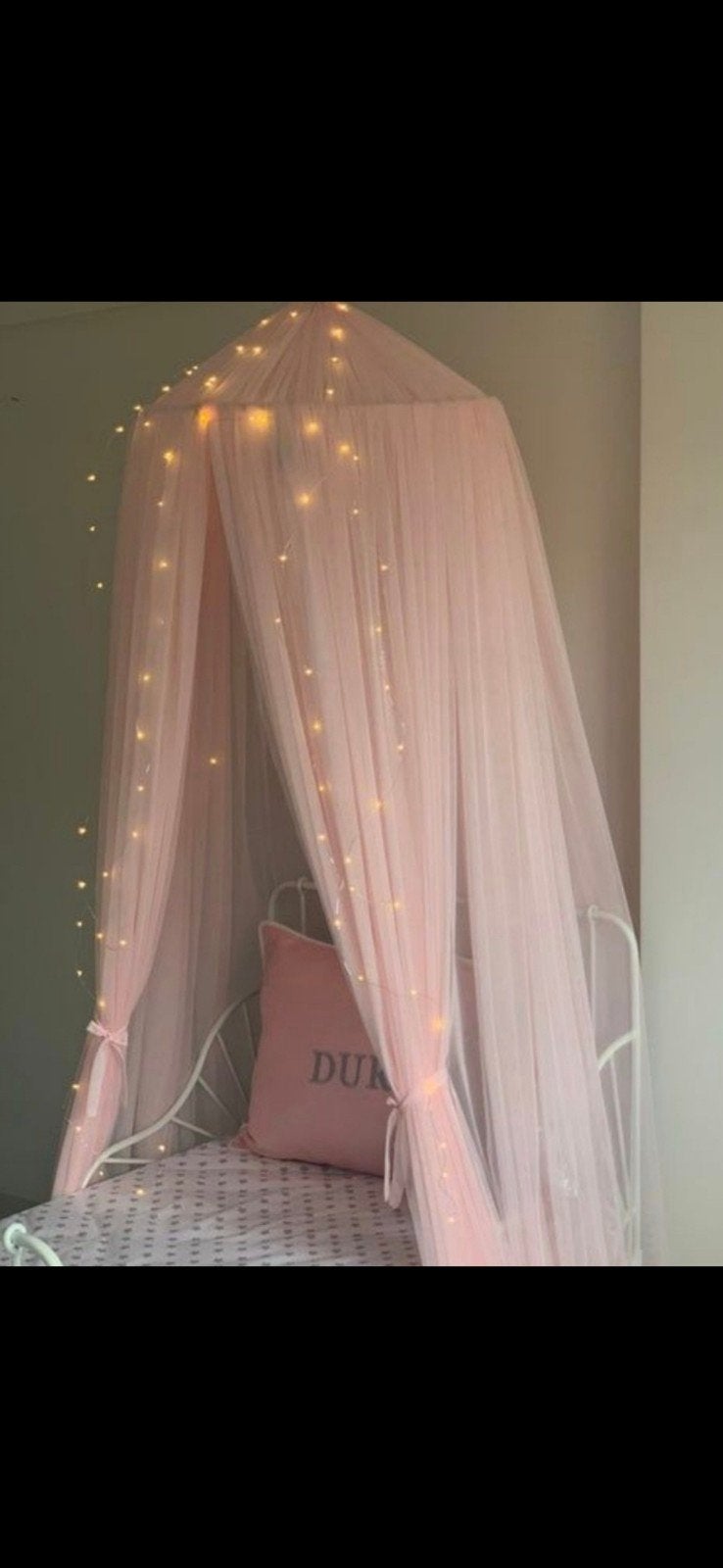 Hemeltje / bedhemel / klamboe licht roze tule, Ophalen, Zo goed als nieuw, Klamboe