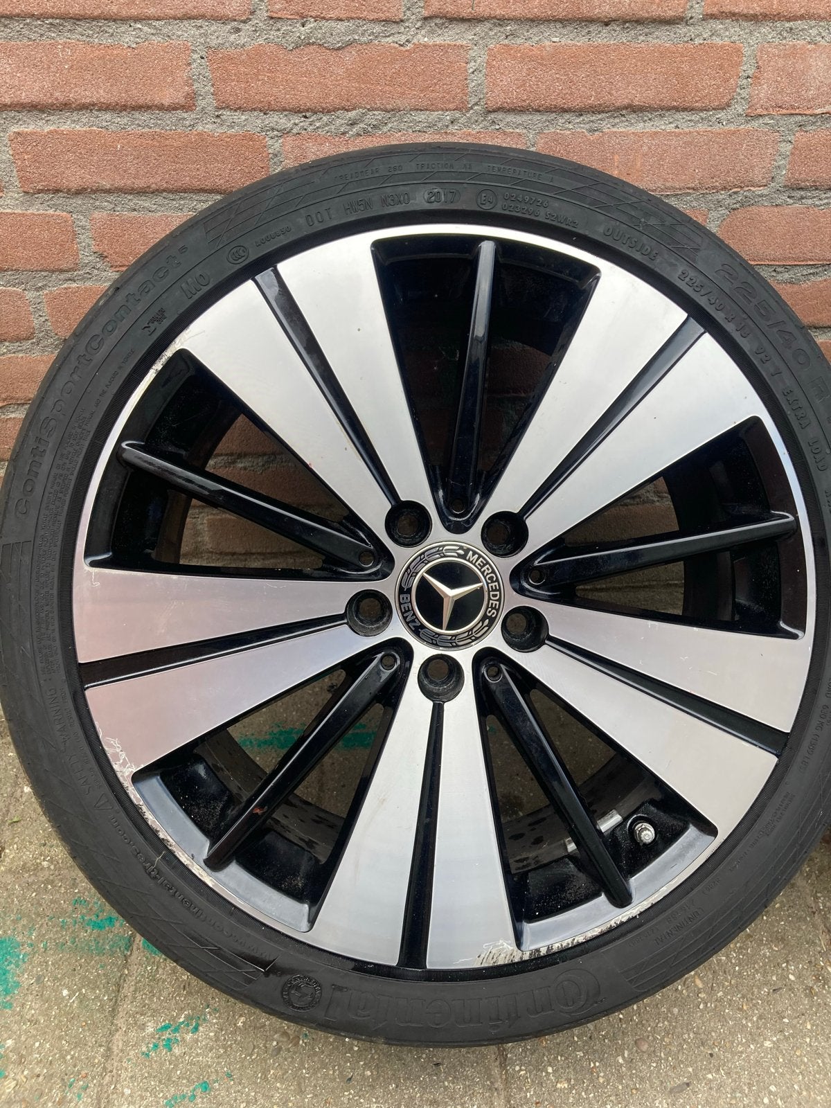 2 Originele Mercedes 18 inch velgen met banden, Auto-onderdelen, Banden en Velgen, Banden en Velgen, 18 inch, 225 mm, Personenwagen