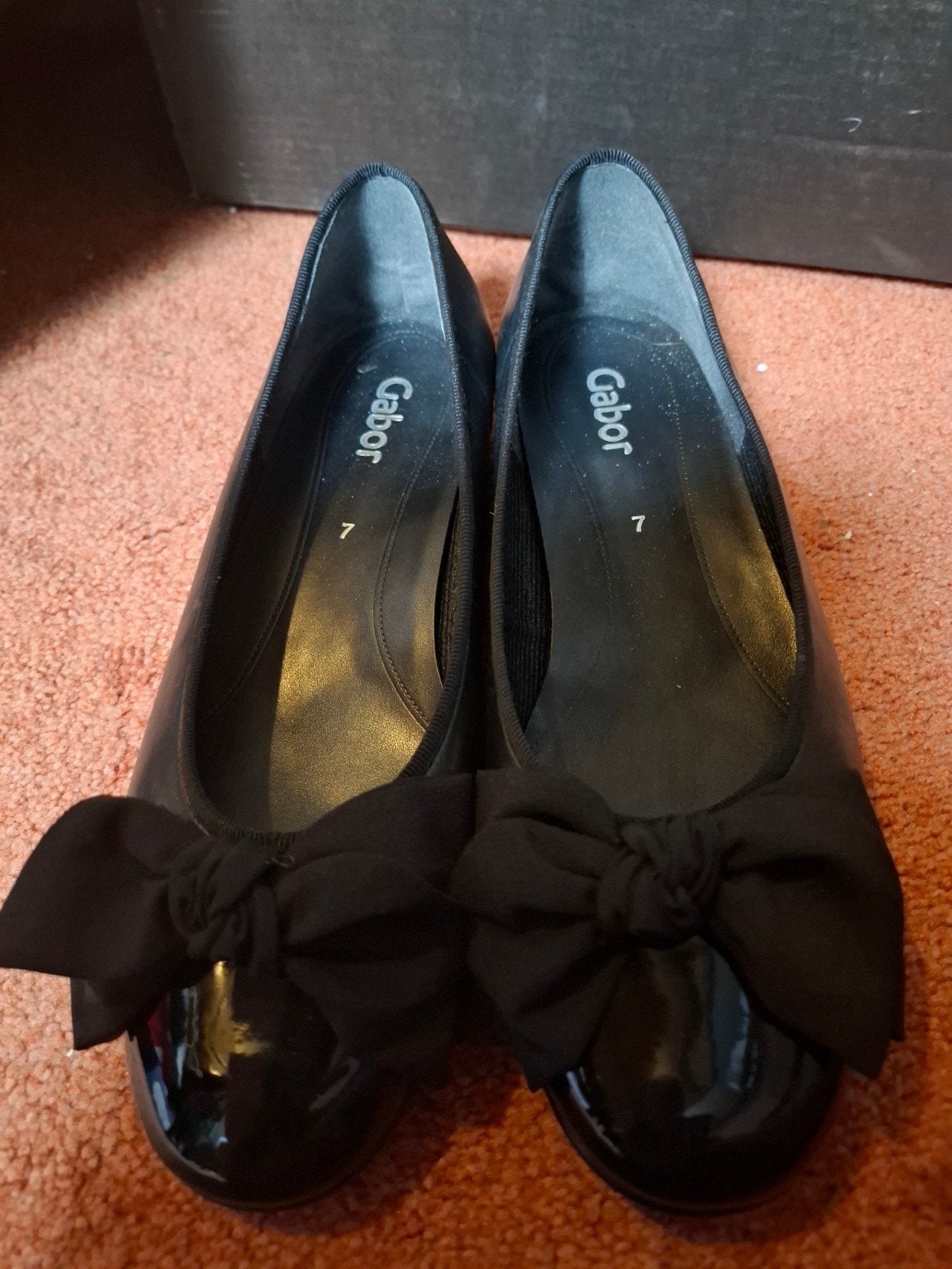 Nieuw: zwarte Gabor ballerina's met strik maat 40.5 / 7, Zwart, Gabor, Nieuw, Ballerina's