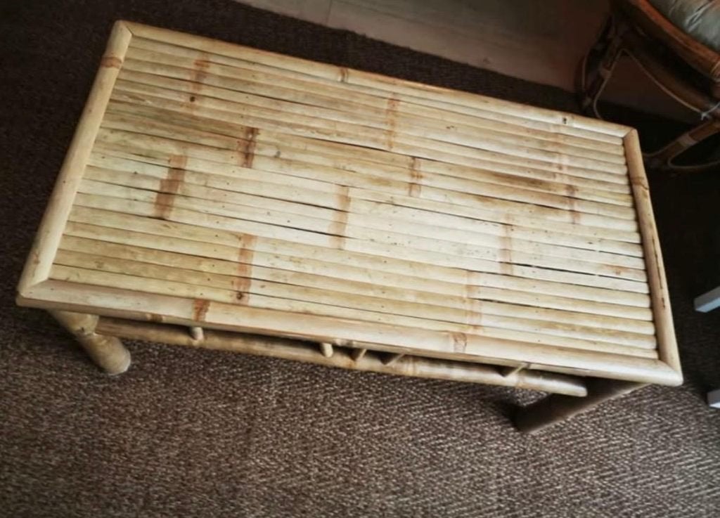 Bamboe tafel, Ophalen, 100 tot 150 cm, 50 tot 100 cm, Zo goed als nieuw