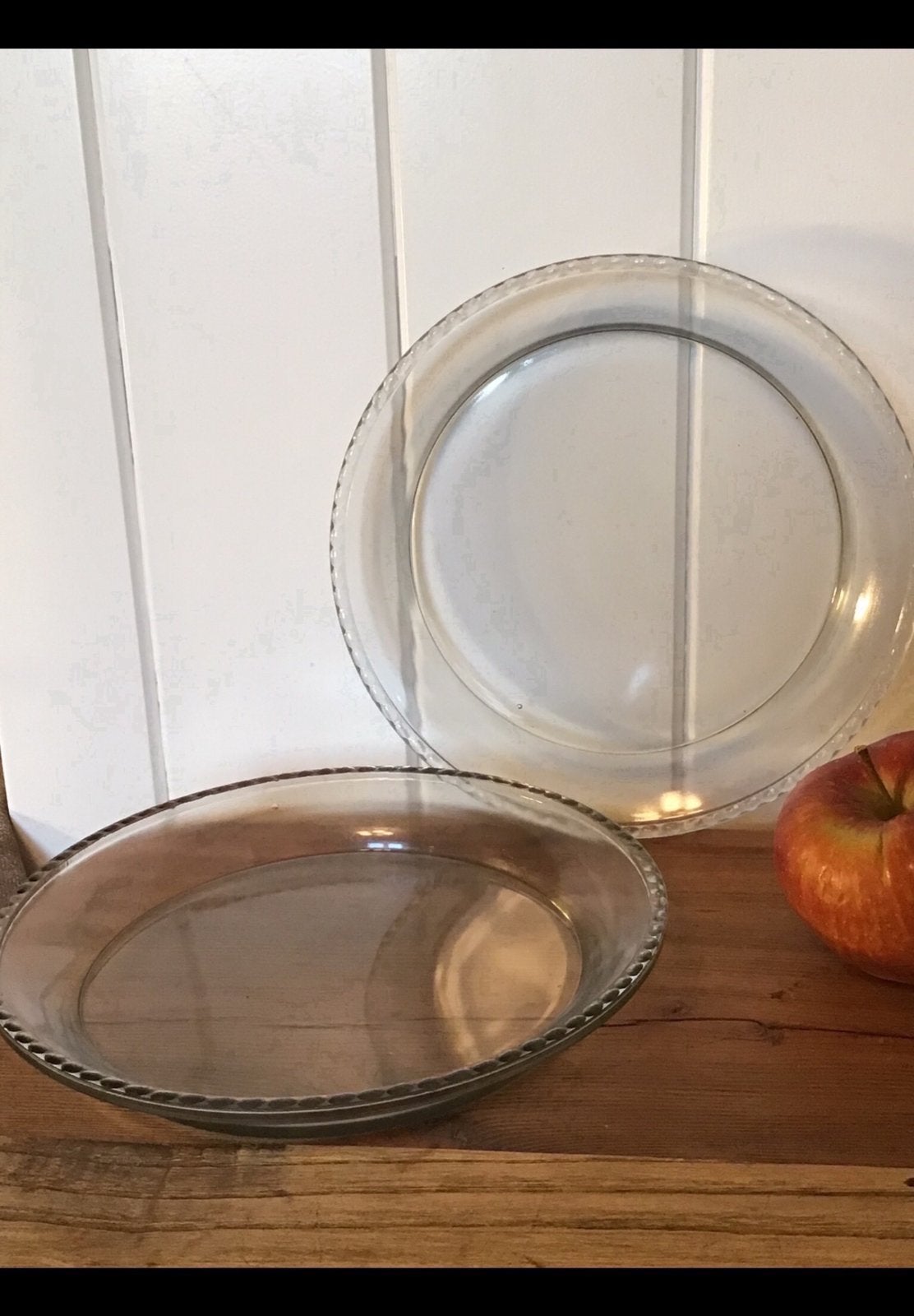 2 Glazen borden of schalen schaal voor glazen stolp of plant, Ophalen of Verzenden, Zo goed als nieuw