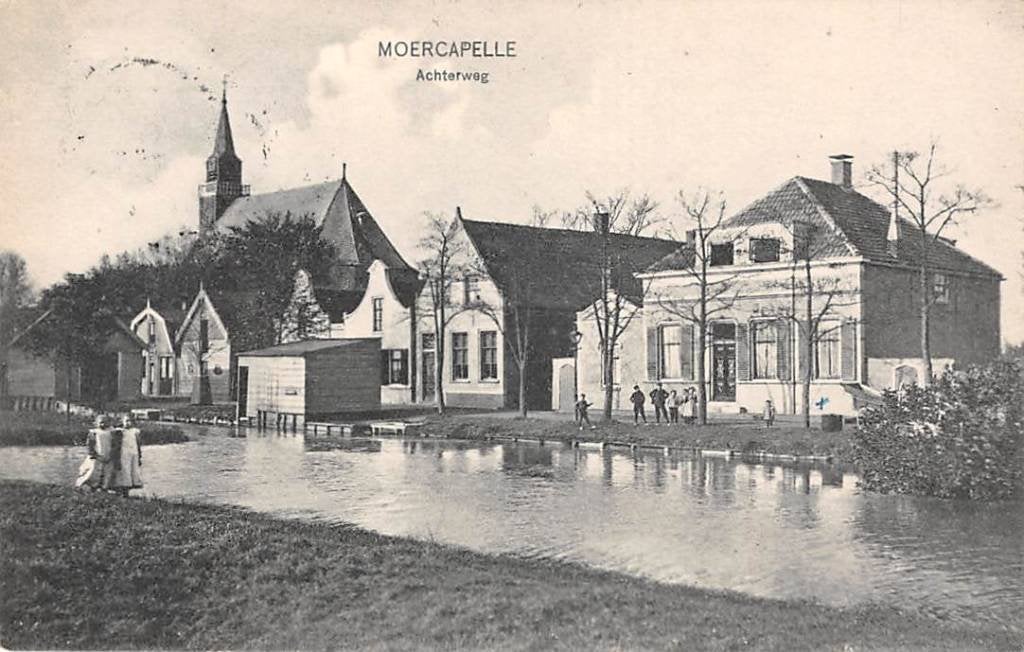Moerkapelle Moerdijkstraat Pastorie Bakker Van den Berg, Ophalen of Verzenden, Voor 1920, Gelopen, Zuid-Holland