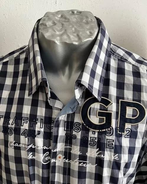 Traffic overhemd maat 4XL, Kleding | Heren, Overhemden, Ophalen of Verzenden, Zo goed als nieuw, Zwart, Overige halswijdtes