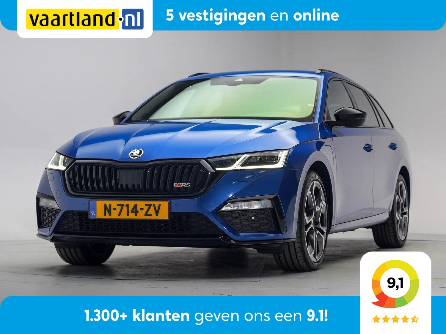 Skoda Octavia 1.4 TSI RS iV PHEV Aut. [ Virtual Camera Stoel, Auto's, Skoda, Automaat, Automatische klimaatregeling, Gebruikt