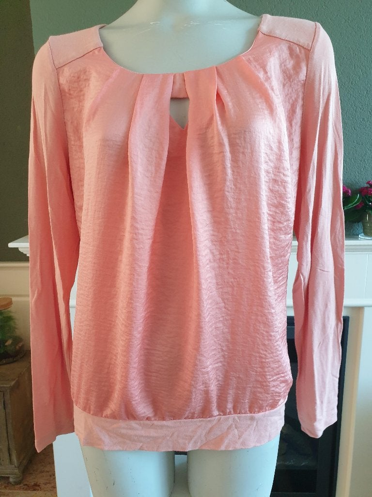 Anna oranje lange mouw top shirt S 36 topje, Maat 38/40 (M), Oranje, Lange mouw, Gedragen