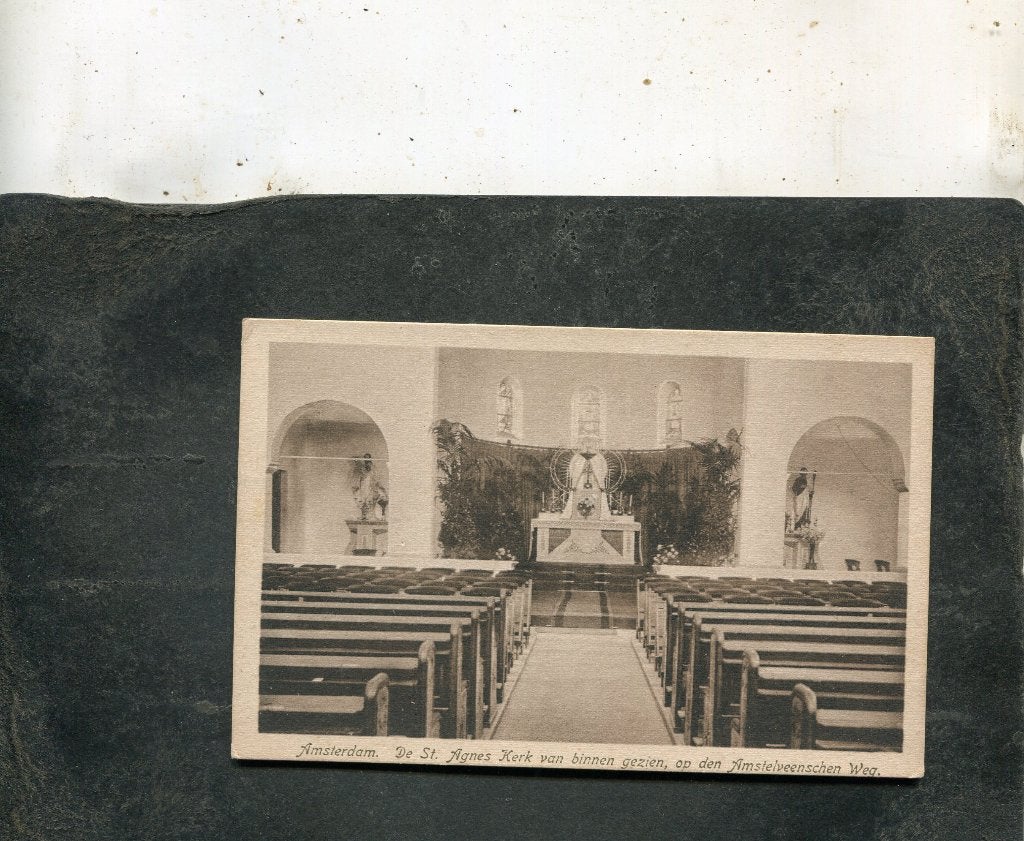 Ansicht Amsterdam - St Agnes Kerk van binnen gezien, op den, Verzamelen, Verzenden, 1920 tot 1940, Ongelopen, Noord-Holland