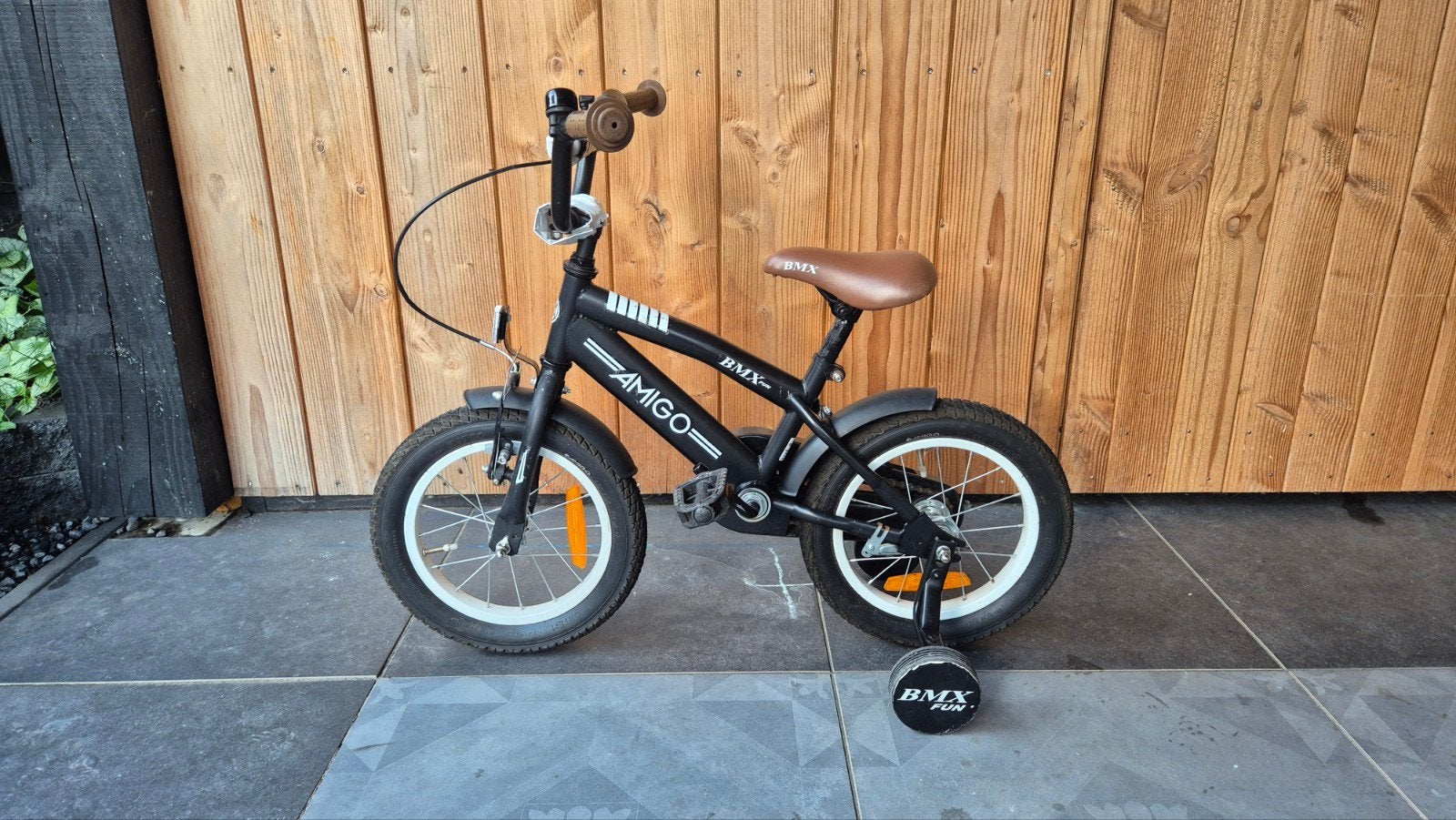 Amigo BMX Fun 14 inch kinderfiets - zijwieltjes, Ophalen, Minder dan 16 inch, Amigo BMX, Zijwieltjes