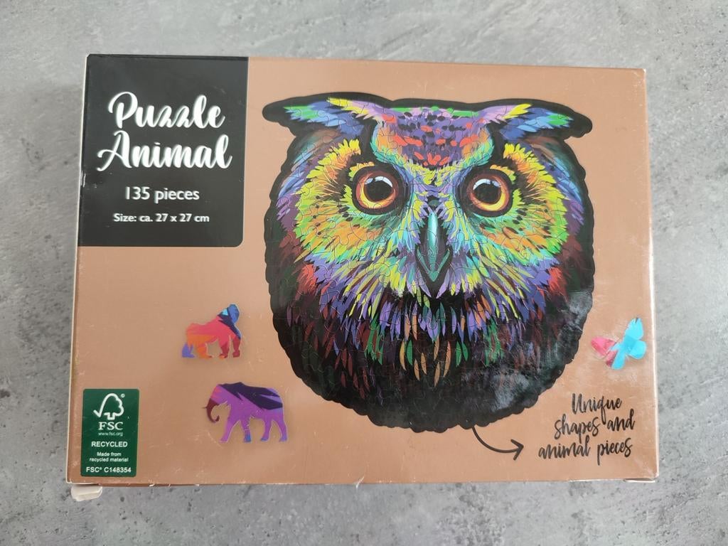 Puzzel in uil vorm 135 stukjes Nieuw, Ophalen of Verzenden, Nieuw, Overige typen