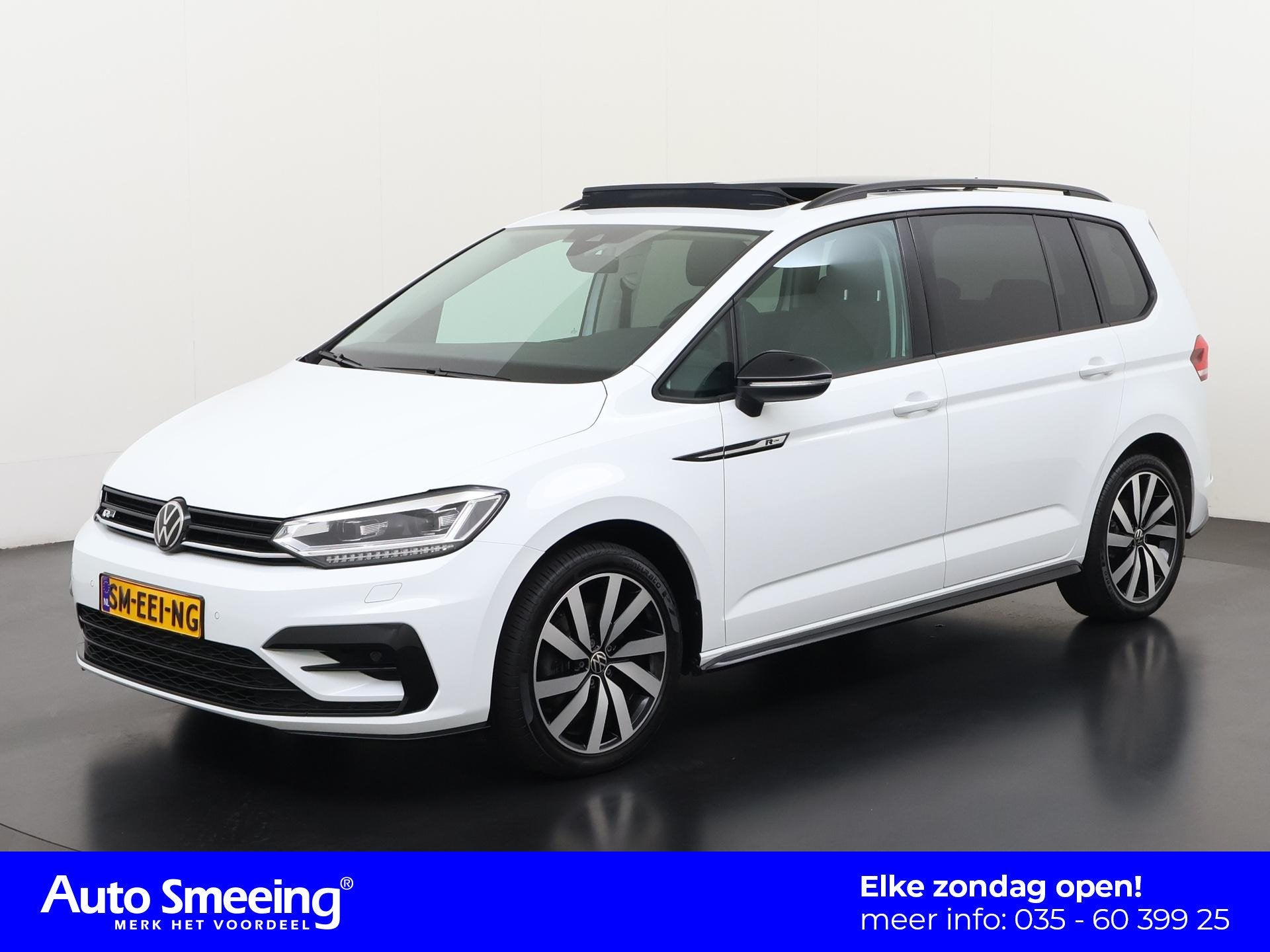 Volkswagen Touran 1.5 TSI R-Line Ext DSG | 7 Persoons | Pano, Auto's, 15 km/l, 4 cilinders, Wit, Geïmporteerd