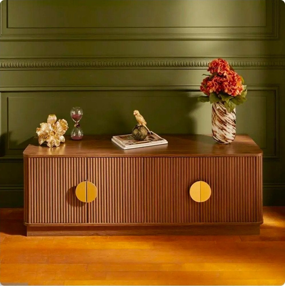 Action walnoot tv meubel - 140x40x48cm - nieuw in doos!, Ophalen, 100 tot 150 cm, Nieuw, Minder dan 100 cm