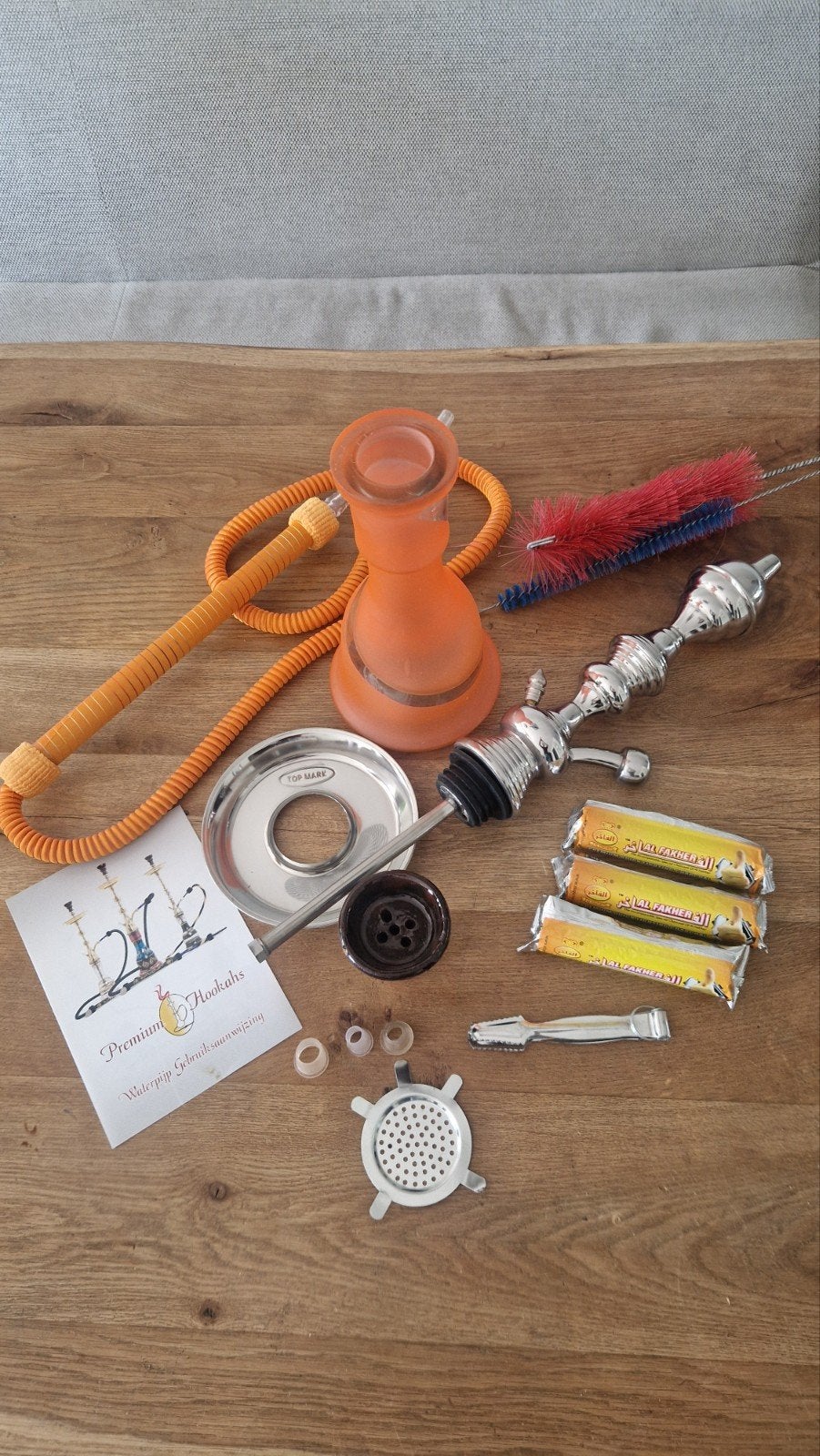 Nieuwe waterpijp (shisha) met accessoires in verpakking, Ophalen of Verzenden, Nieuw, (Water)pijp