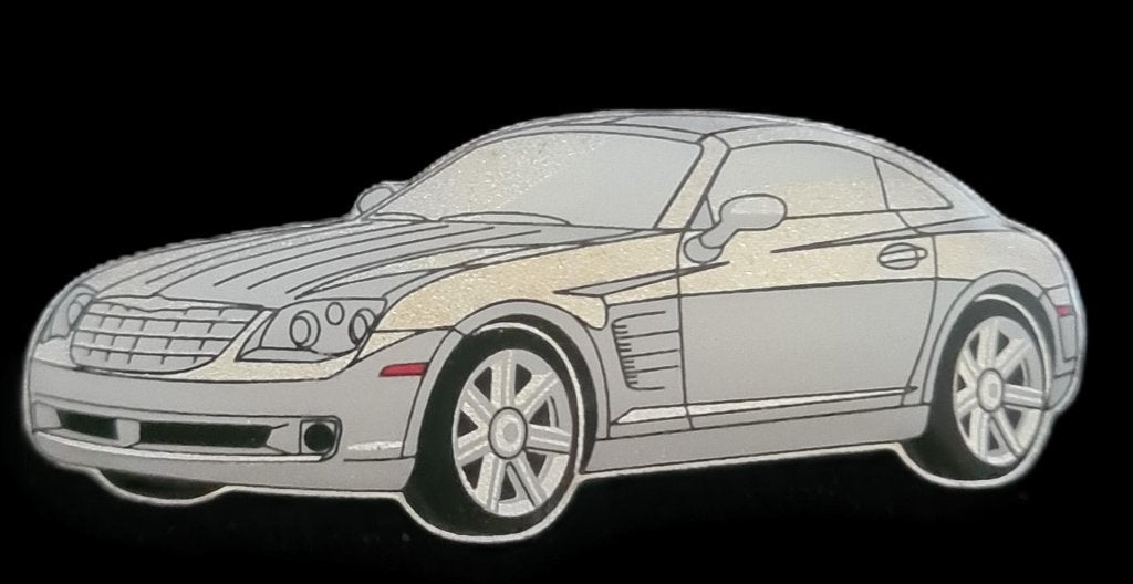Chrysler Crossfire pin- zilvergrijs, Verzenden, Nieuw, Transport, Speldje of Pin