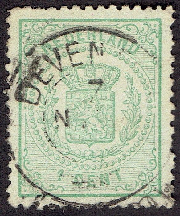 Nederland 1870, Rijkswapen, 1 cent., Verzenden, T/m 1940, Gestempeld