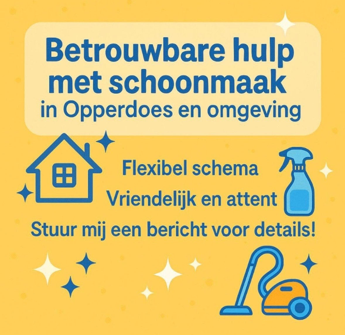 Huishoudelijke hulp beschikbaar!, Schoonmaken woning