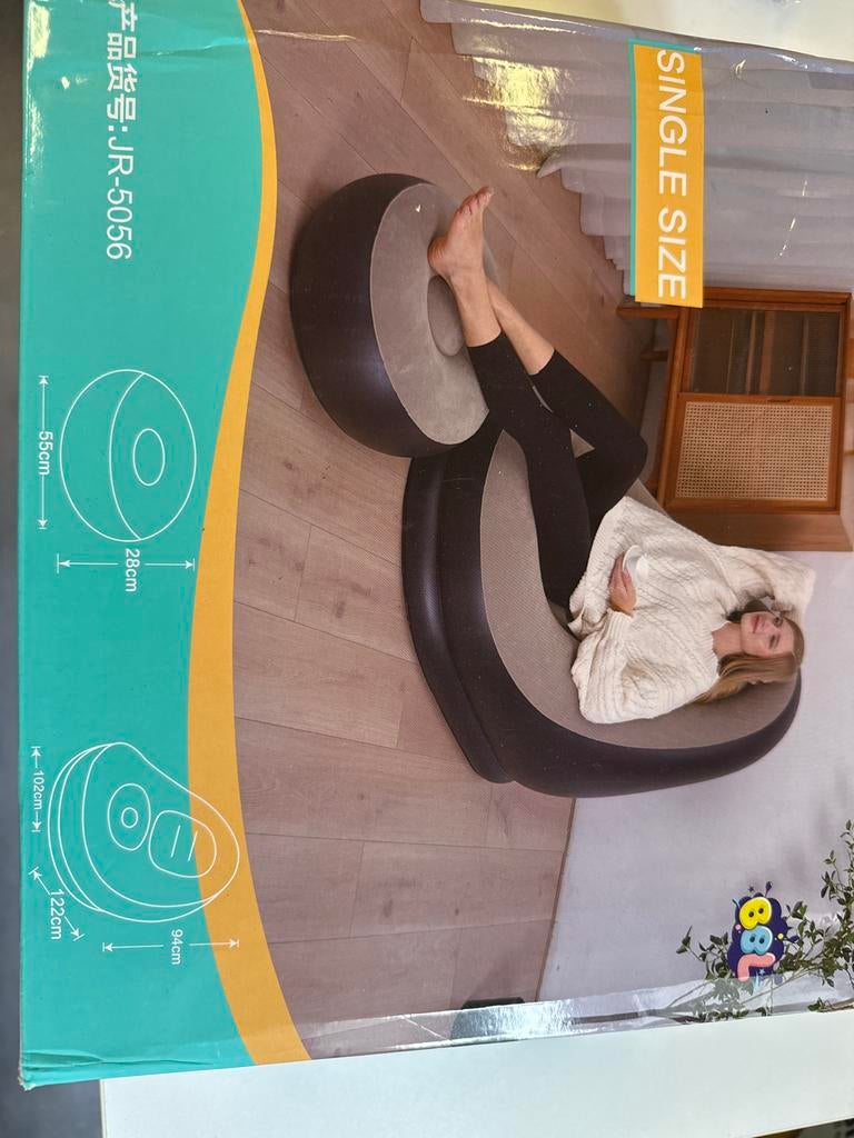 Opblaasbare Lounge Stoel - Comfortabel en Draagbaar, Kunststof, 100 tot 125 cm, Nieuw, Ophalen of Verzenden