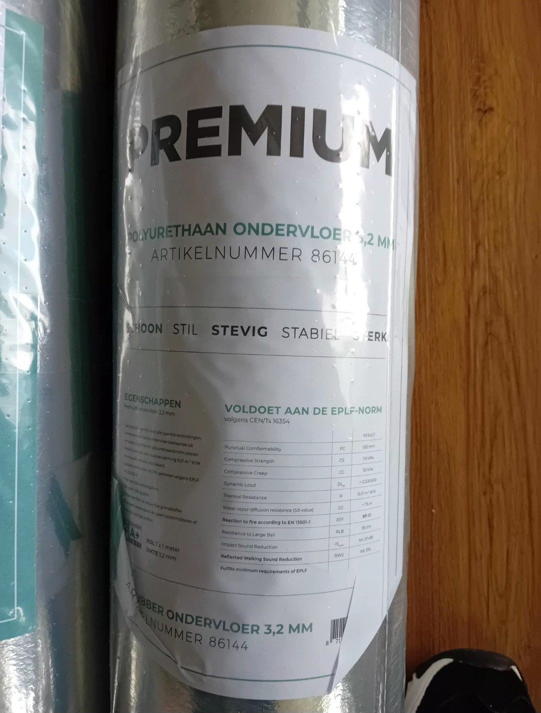 2 rollen Premium Ondervloer,van 3,2mm nieuw!, Ophalen, Nieuw