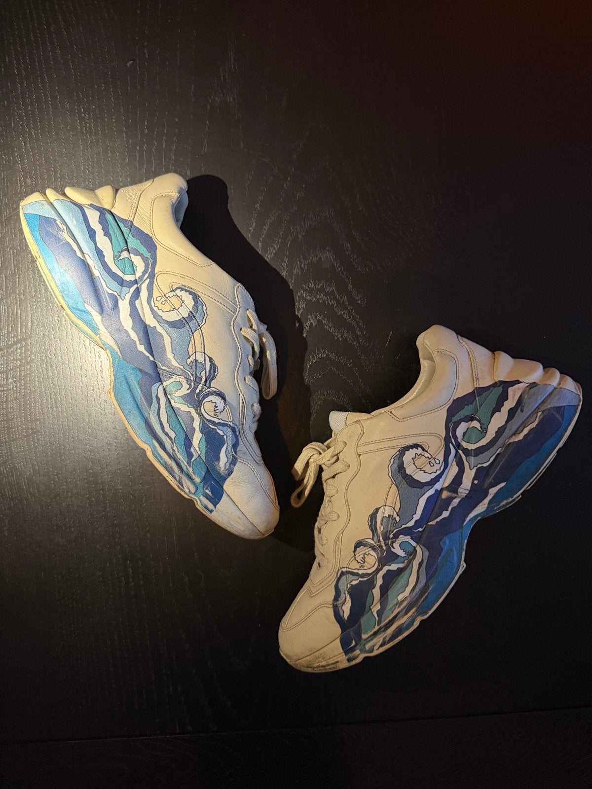 Gucci Rython waves sneaker - Maat 40 origineel, Blauw, Ophalen of Verzenden, Sneakers of Gympen, Gedragen