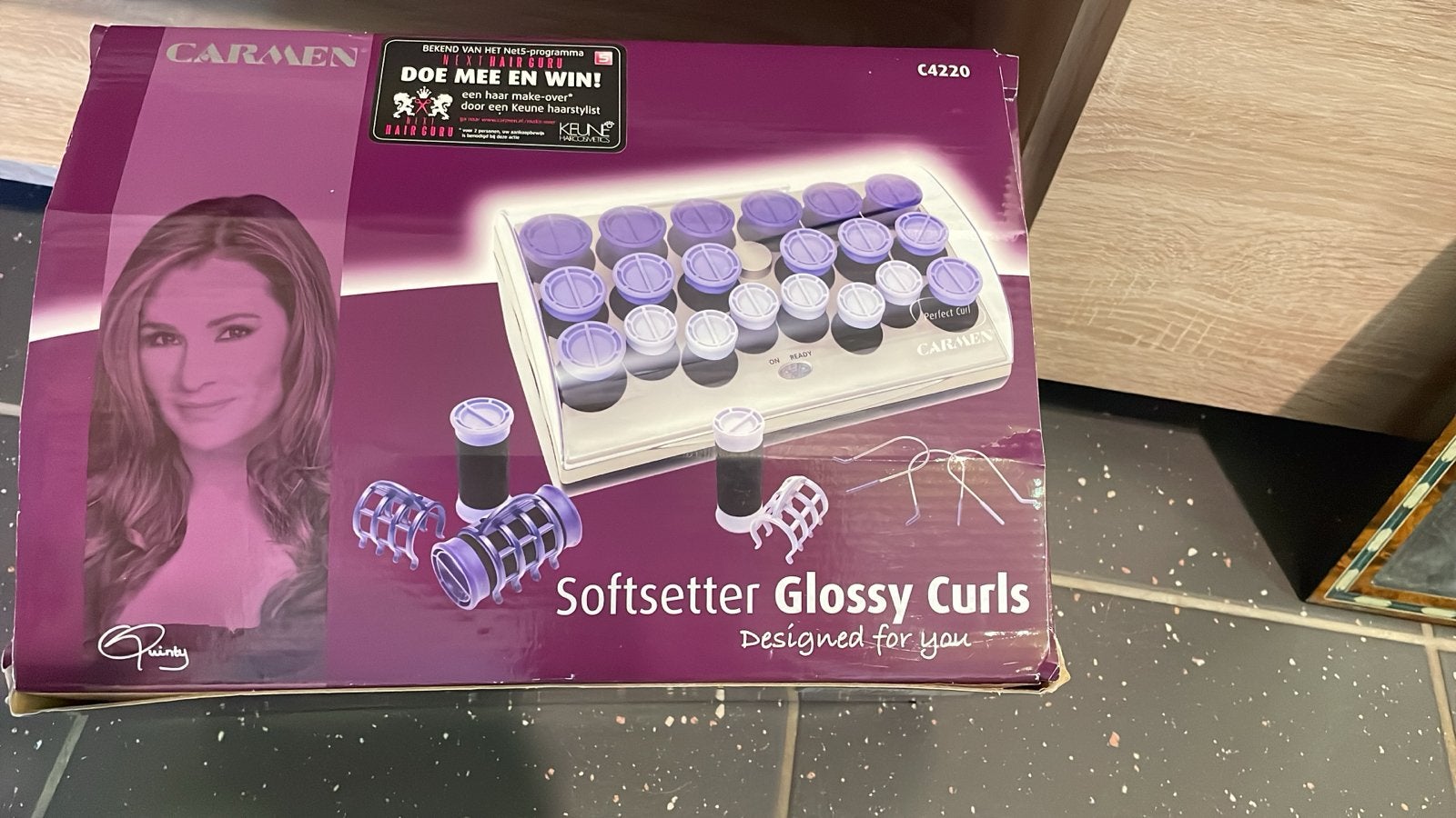 Carmen Softsetter Glossy Curls krulset - Compleet en gratis, Ophalen, Zo goed als nieuw, Haarverzorging