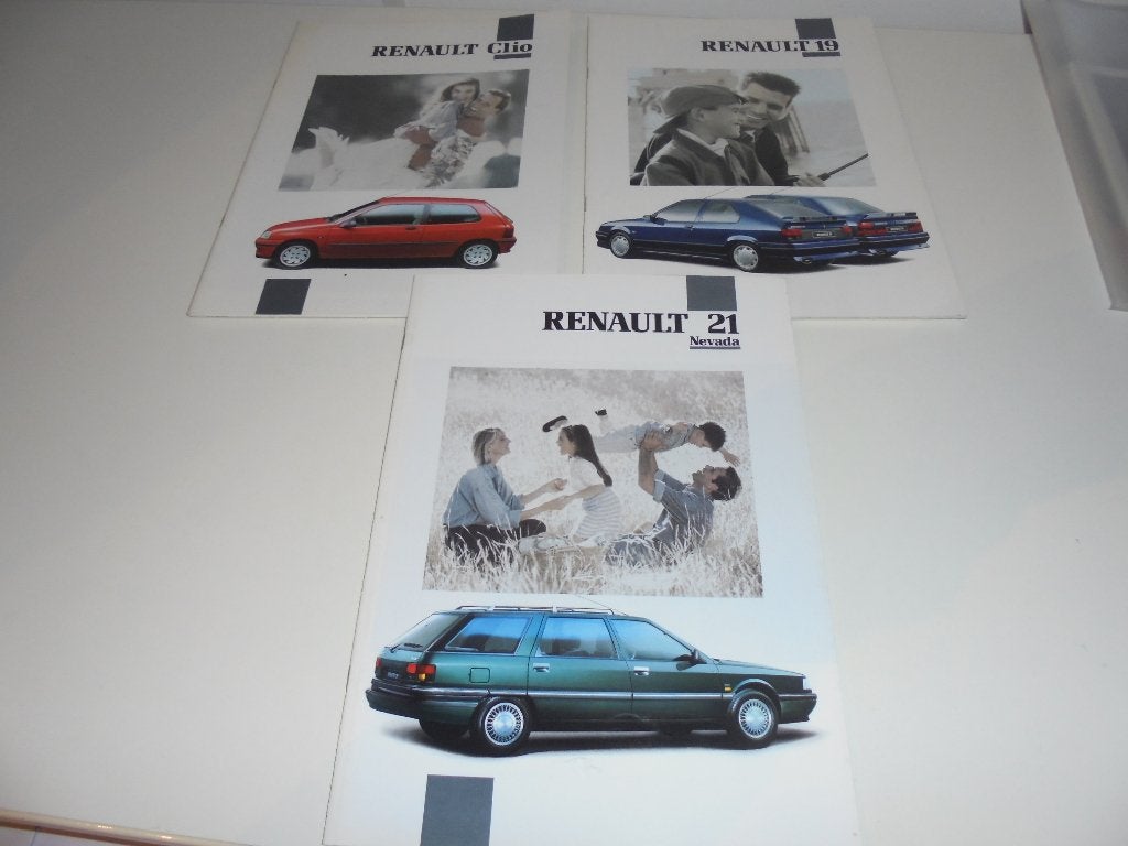 brochures Renault Clio, 19 en 21 Nevada modellen 1992, Ophalen of Verzenden, Zo goed als nieuw, Renault
