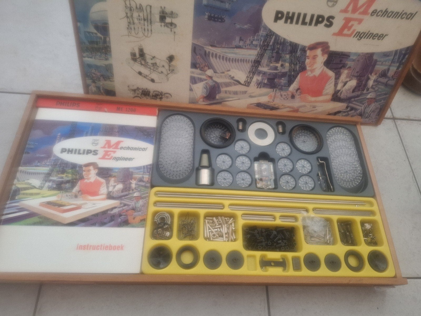 Philips Mechanische Engineer ME 1200 Bouwdoos Vintage, Ophalen of Verzenden, Gebruikt, Bouwen